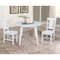 International Concepts 42 in. Solid Wood Round Dual Drop Leaf Dining Table with 2 Chairs in White K08-42DL-C10-2 - alternate 4